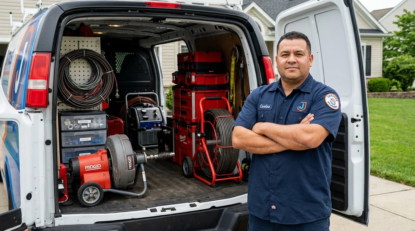 Professional drain cleaning equipment and Johns Plumbing LLC plumber in Fruita