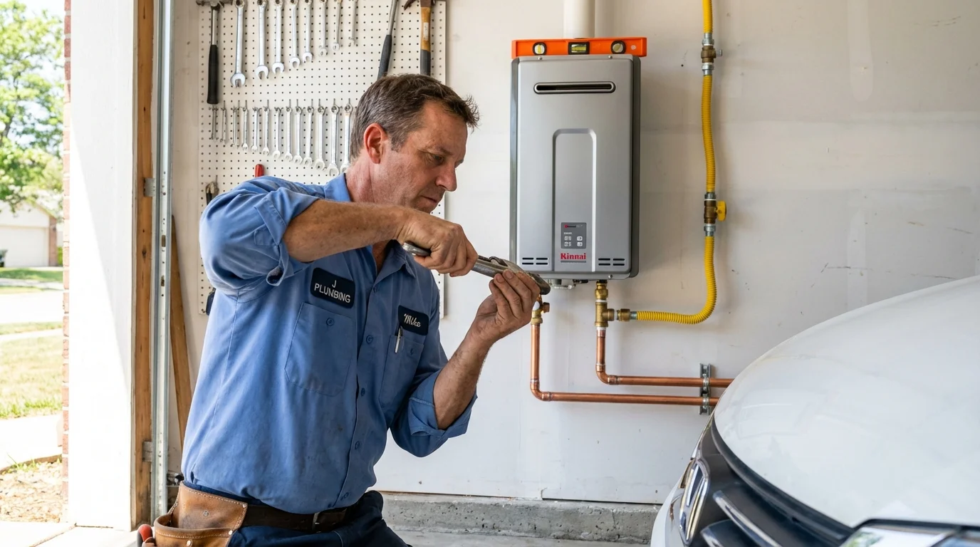 Tankless water heater installation by a Johns Plumbing LLC plumber in Fruita